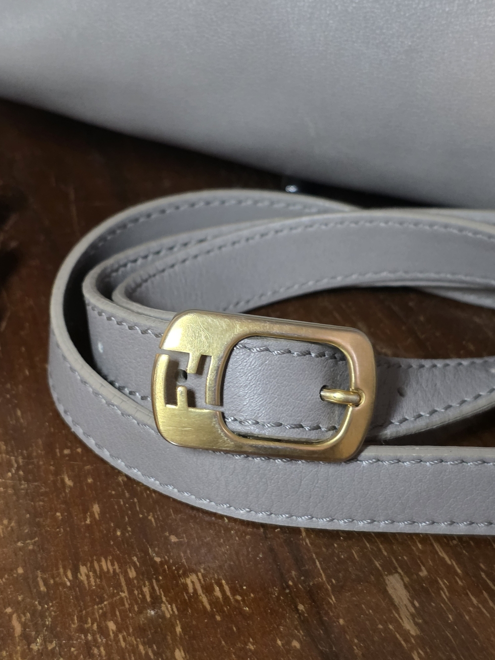 Beautiful Fendi Chameleon Satchel in a highly versatile, neutral colorblock. - Picture 7 of 16